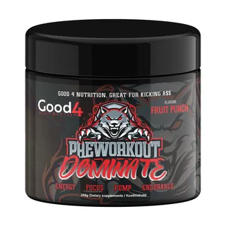 Good4Nutrition Dominate PWO, Fruit Punch, 36 servings – PWO
