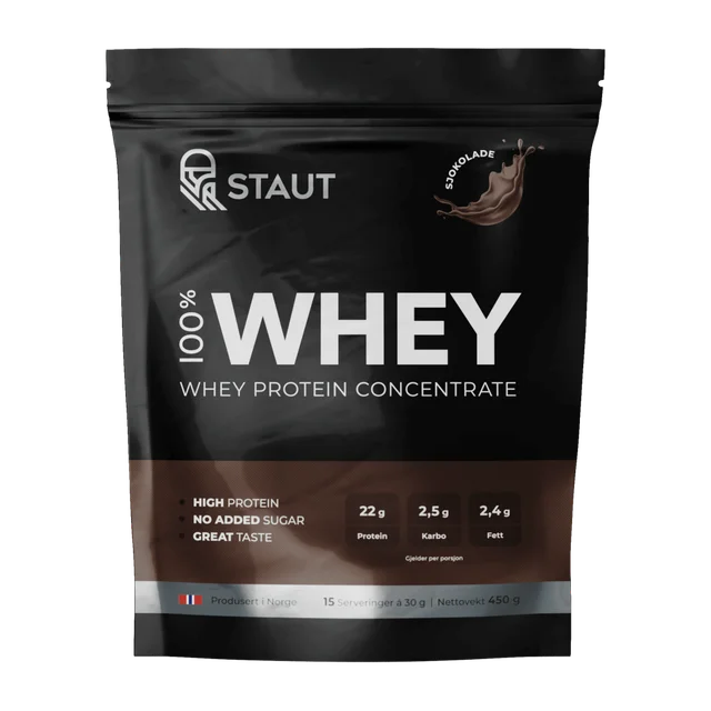 Staut 100% Whey Sjokolade 450 g