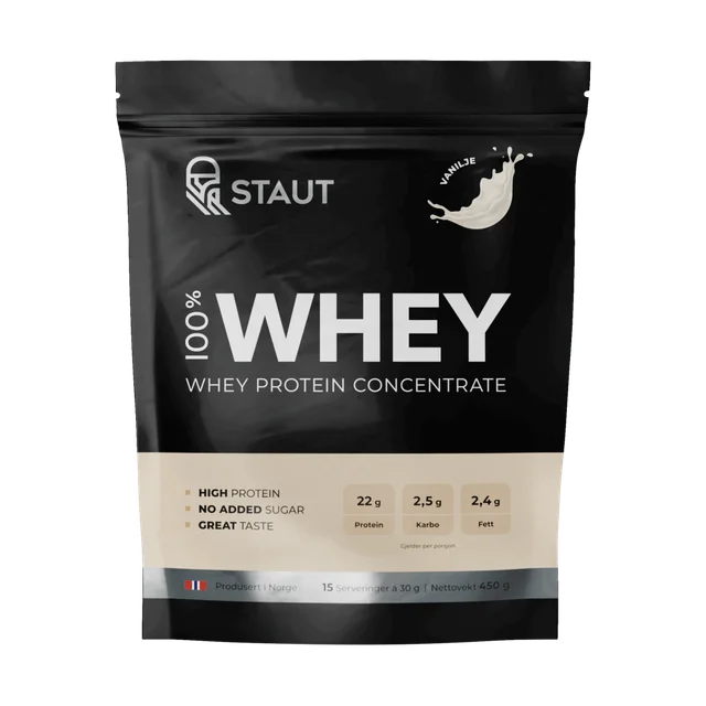 Staut 100% Whey Vanilje 450 g